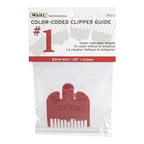 Wahl Clipper Attachment Comb Colour Coded Plastic No.1 3mm (1/8 Inch) - Red