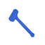 BlueSpot Dead Blow Hammer 720g (1.58lb) Textured Non-Slip Grip - Blue
