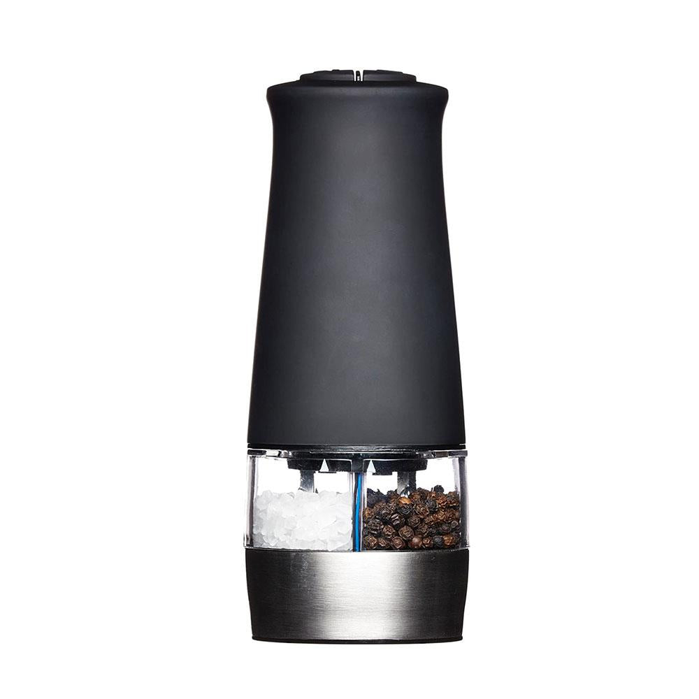 KitchenCraft MasterClass Electric Dual Salt And Pepper Mill With Adjustable Setting - Black