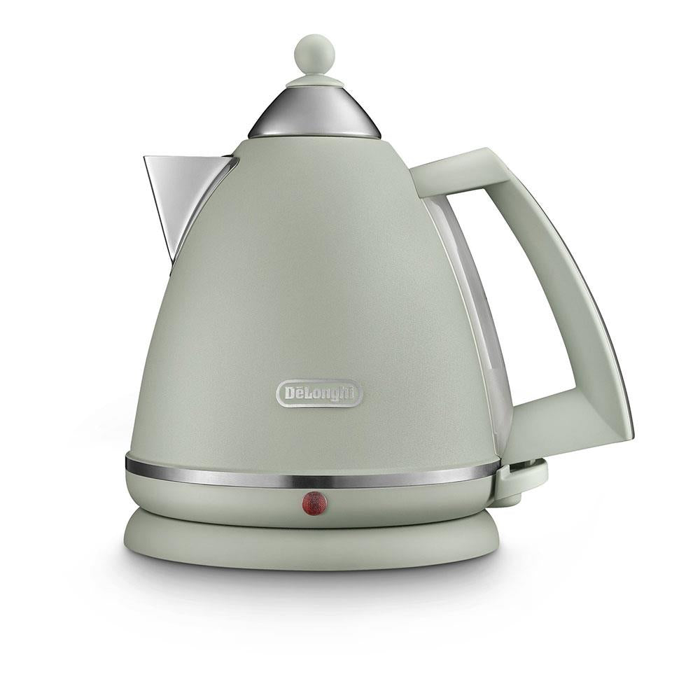 Delonghi Argento Flora Electric Jug Kettle Stainless Steel 3000 W 1.7 Litre - Green