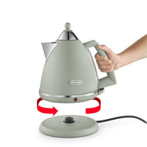 Delonghi Argento Flora Electric Jug Kettle Stainless Steel 3000 W 1.7 Litre - Green