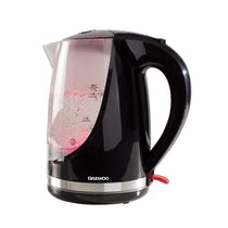 Daewoo Colour Changing Jug Kettle Stainless Steel 3000 W 1.7 Litre - Black