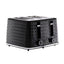 Daewoo Argyle 4 Slice Toaster With Reheat Cancel And Defrost Functions 1600 W - Black