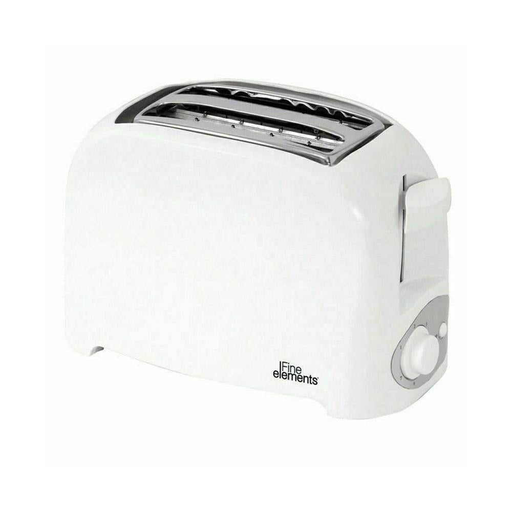 Fine Element 2 Slice Toaster With Variable Browning Control Plastic 750 W - White SDA1008