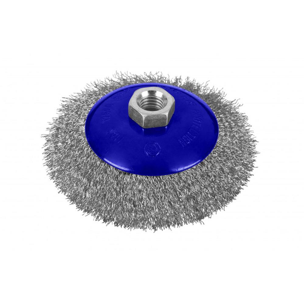 BlueSpot 115mm (4 1/2 Inch) M14 x 2 Steel Bevel Wire Cup Brush Secondary image