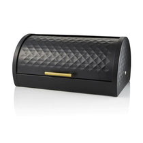 Swan Gatsby Roll Top Bread Bin - Black