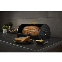 Swan Gatsby Roll Top Bread Bin - Black