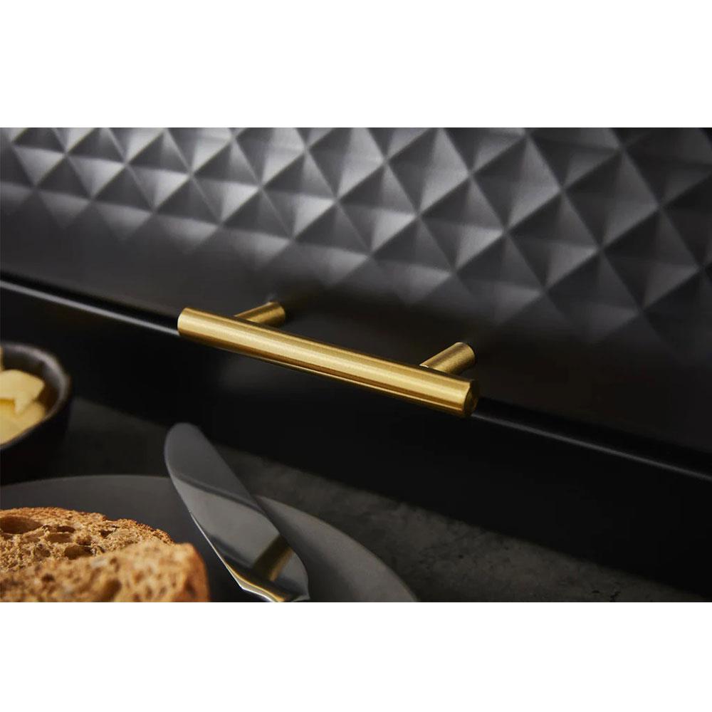 Swan Gatsby Roll Top Bread Bin - Black