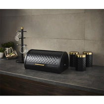 Swan Gatsby Roll Top Bread Bin - Black