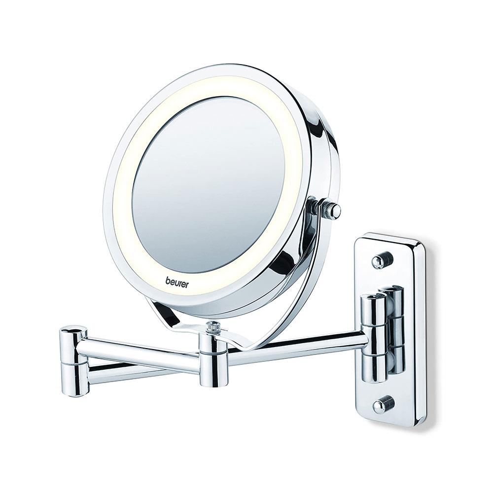 Beurer 2-In-1 Wall And Standing Cosmetics Mirror Illuminated With 7x Magnification 12 LED Light - Chrome Main image