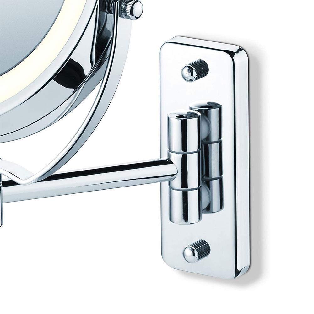 Beurer 2-In-1 Wall And Standing Cosmetics Mirror Illuminated With 7x Magnification 12 LED Light - Chrome