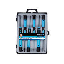 BlueSpot Precision Screwdriver Set Slotted 2mm 2.4mm 3mm Phillips PH0 PH00 And PH1 - 6 Piece