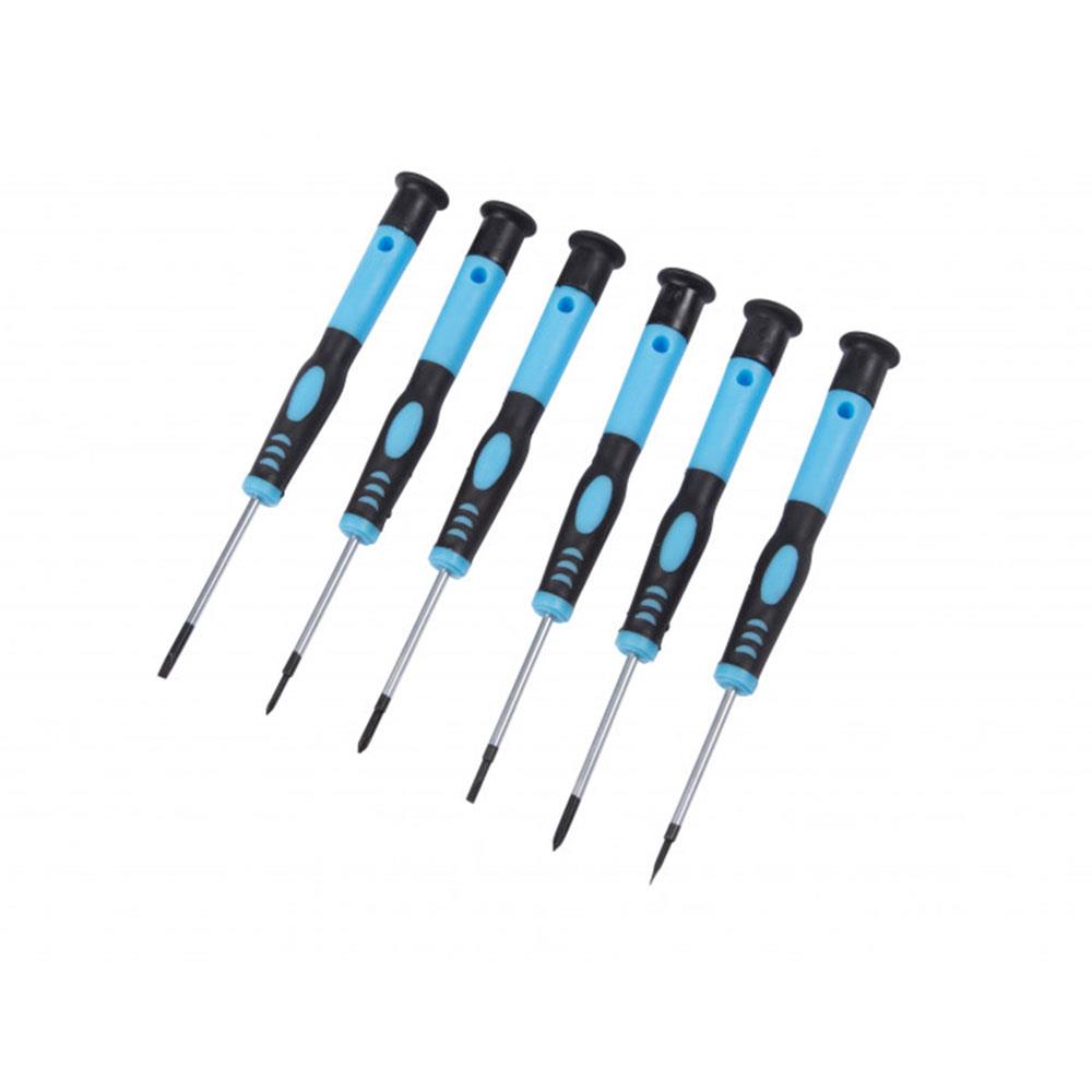 BlueSpot Precision Screwdriver Set Slotted 2mm 2.4mm 3mm Phillips PH0 PH00 And PH1 - 6 Piece
