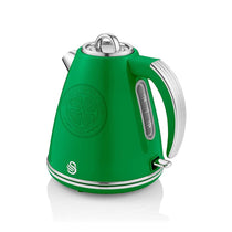 Swan Celtic Retro Jug Kettle Stainless Steel 3000 W 1.5 Litre - Green