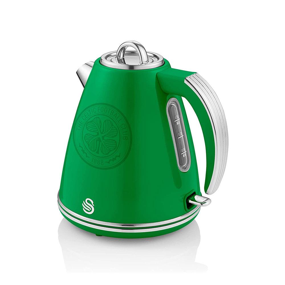 Swan Celtic Retro Jug Kettle Stainless Steel 3000 W 1.5 Litre - Green