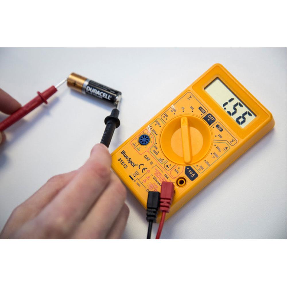 BlueSpot Digital Multi-Meter Measures AC/DC Voltage And DC Current - Multicolour Secondary image