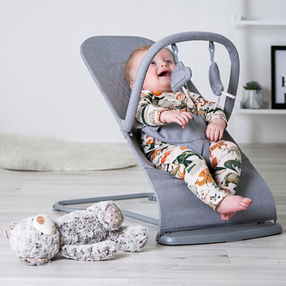 Red Kite Baya Baby Bouncer Chair With Toy Bar - Dove Grey