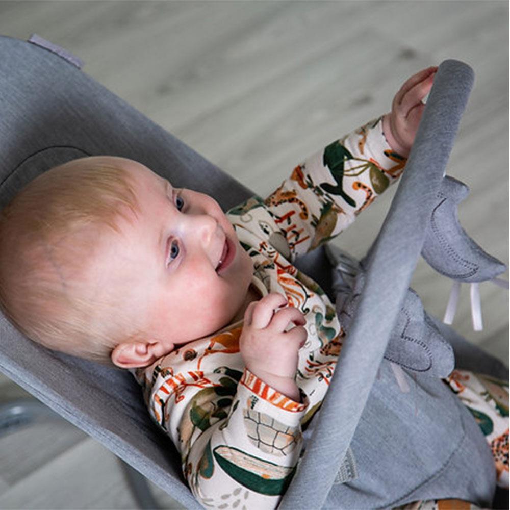Red Kite Baya Baby Bouncer Chair With Toy Bar - Dove Grey
