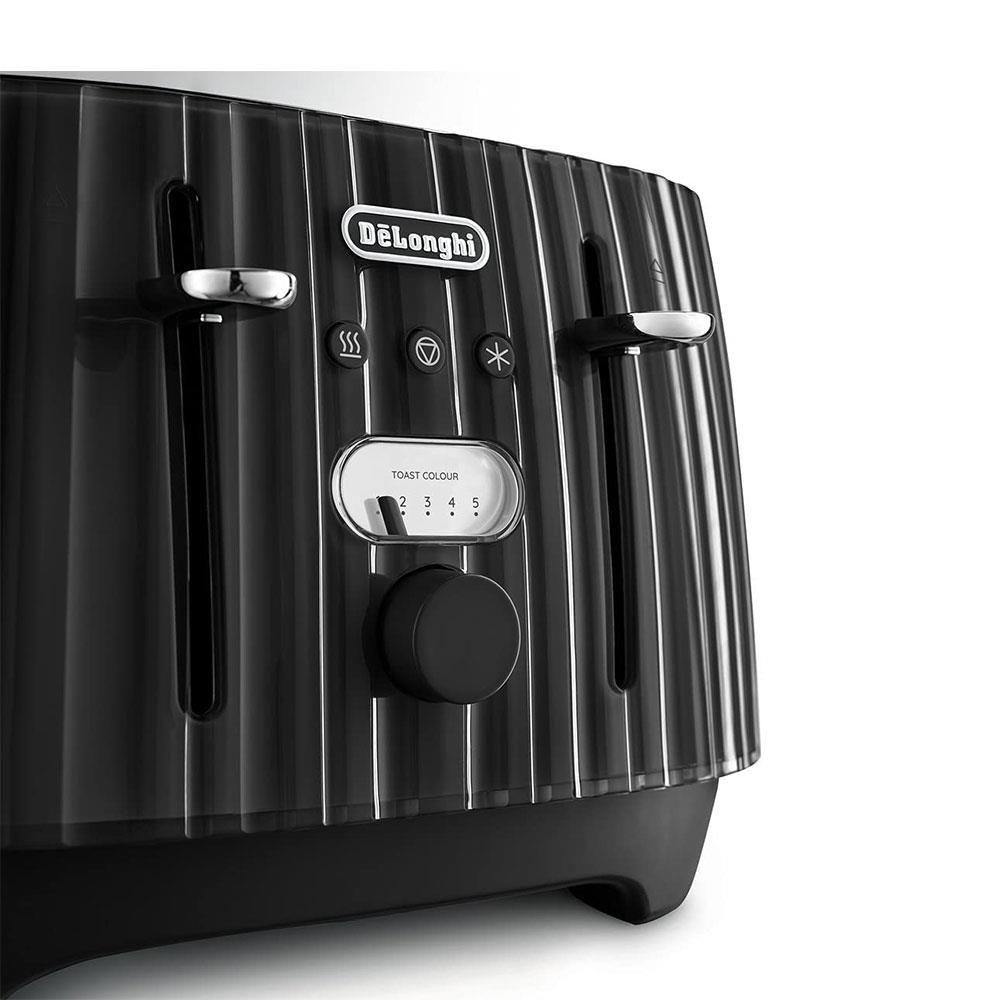 Delonghi Ballerina 4 Slice Toaster Plastic 1800 W - Black
