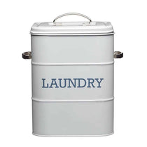 KitchenCraft Living Nostalgia Laundry Tin Metal 6 Litre 19cm x 16cm x 27cm - French Grey