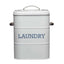 KitchenCraft Living Nostalgia Laundry Tin Metal 6 Litre 19cm x 16cm x 27cm - French Grey
