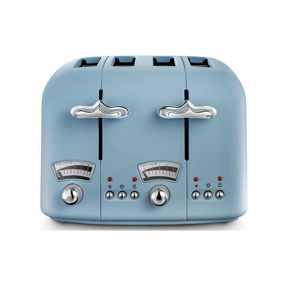 Delonghi Argento Flora 4 Slice Toaster Stainless Steel 1600 W - Blue Main image