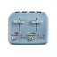Delonghi Argento Flora 4 Slice Toaster Stainless Steel 1600 W - Blue