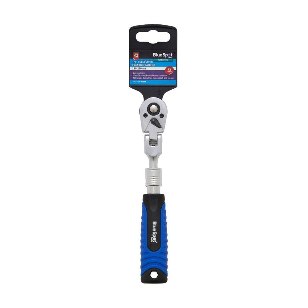 BlueSpot 1/4 Inch Telescopic Flexible Ratchet 180-230mm 72 Teeth