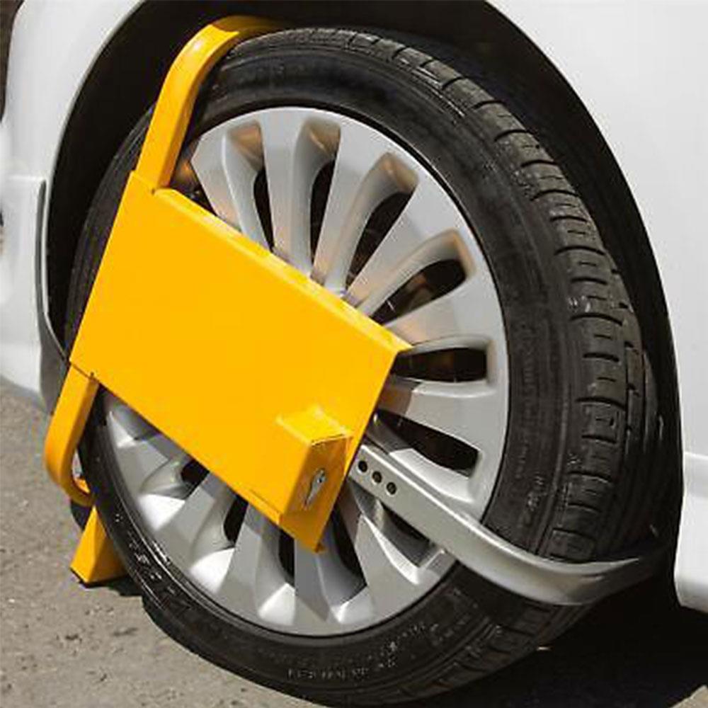 BlueSpot Heavy Duty Wheel Lock With 2 Keys 53-66cm - Yellow