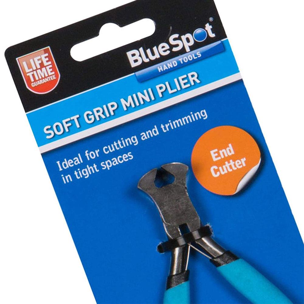 BlueSpot Soft Grip Mini End Cutter Plier With Dipped Handle - Blue