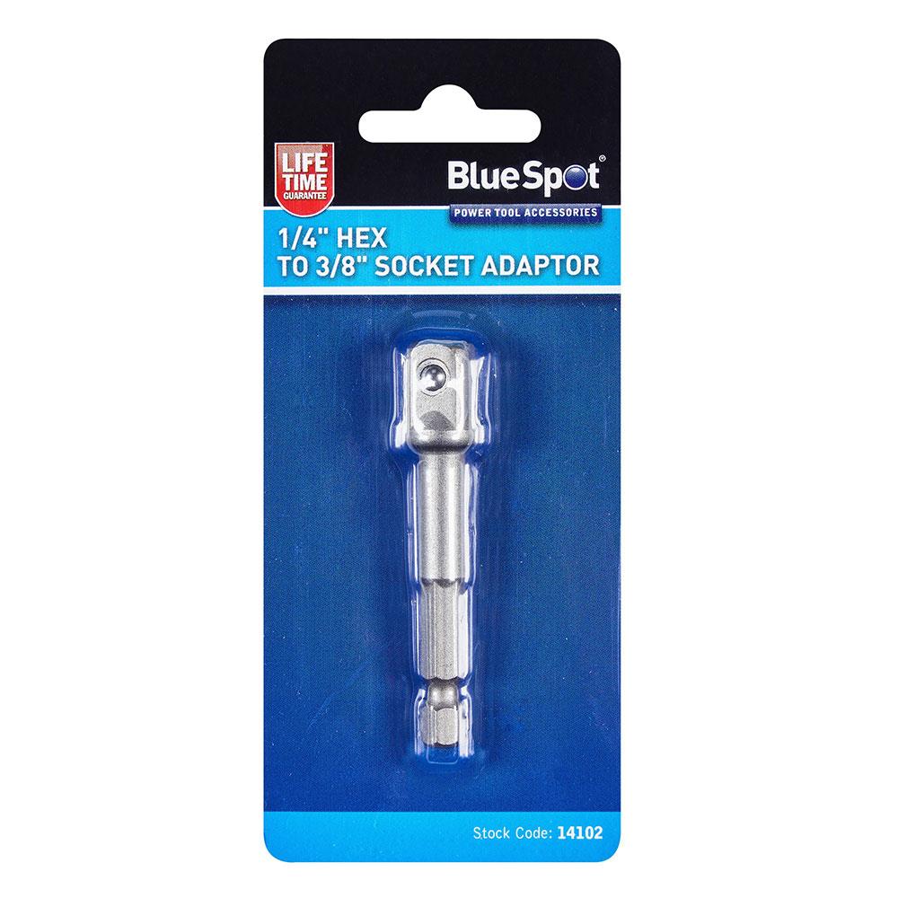 BlueSpot Socket Adaptor 1/4 Inch Hex To 3/8 Inch Main image