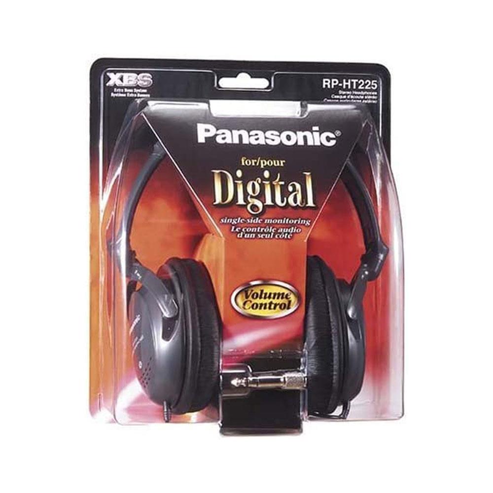 Panasonic Monitor Headphones With In-Line Volume Control With XBS Extra Bass System - Black