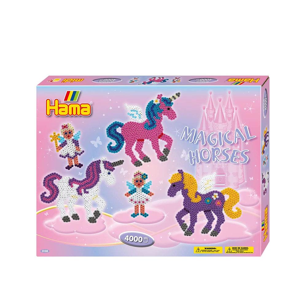 Hama Magical Horses Set Large Activity Box 4000 Colourful Beads - Multicolour Main image