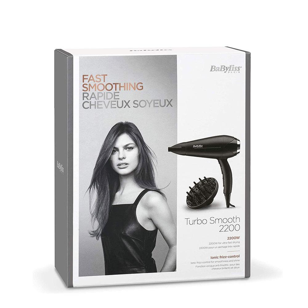 BaByliss Turbo Smooth Hair Dryers 2200W With 3 Heats/2 Speeds Plus Cool Shot  - Black