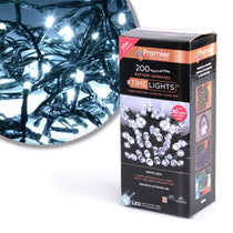 Premier Christmas Multi Action Battery Operated 200 LEDs Lights With Timer - White