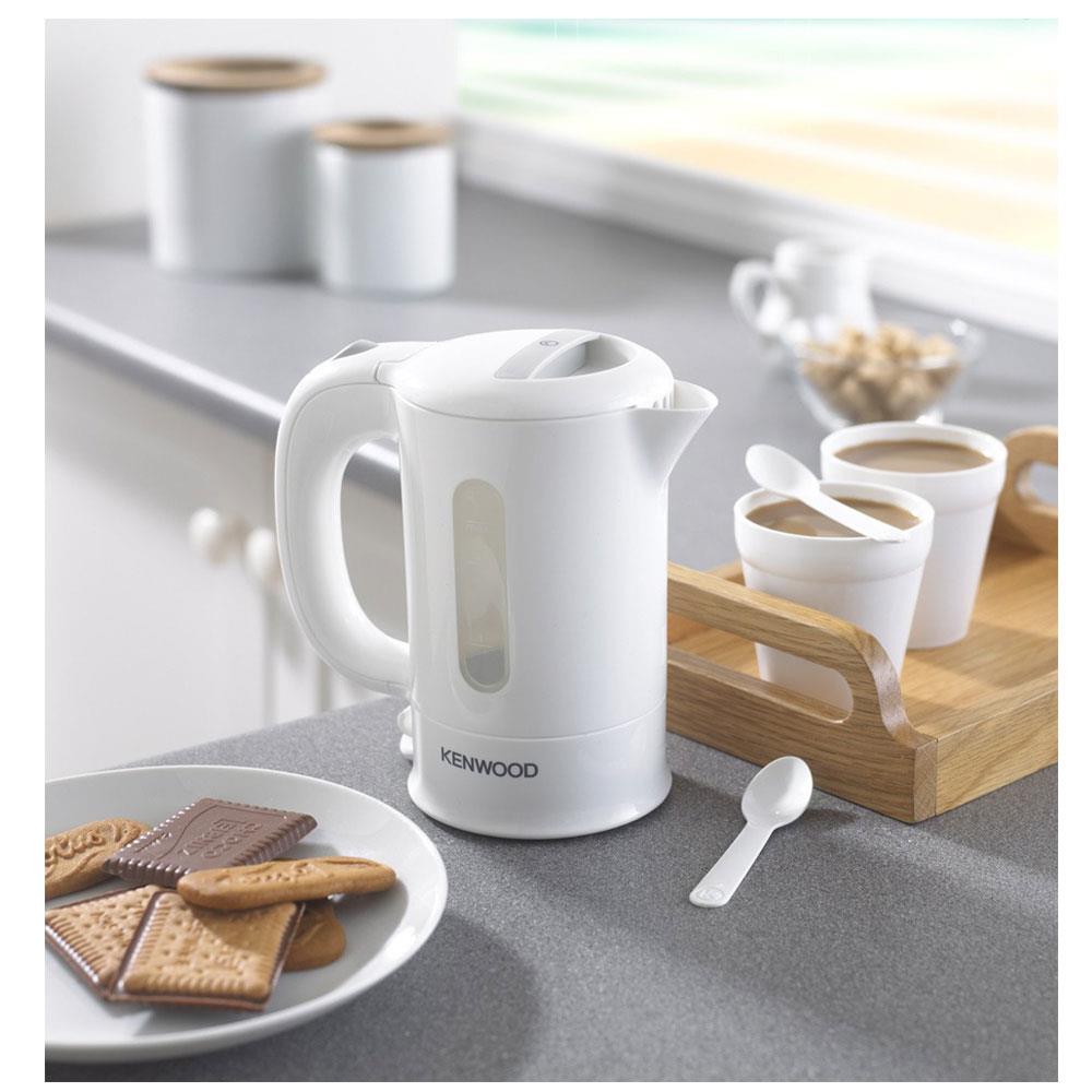 Kenwood Discovery Travel Kettle With 2 Cups And Spoons Plastic 650 W 0.5 Litre - White