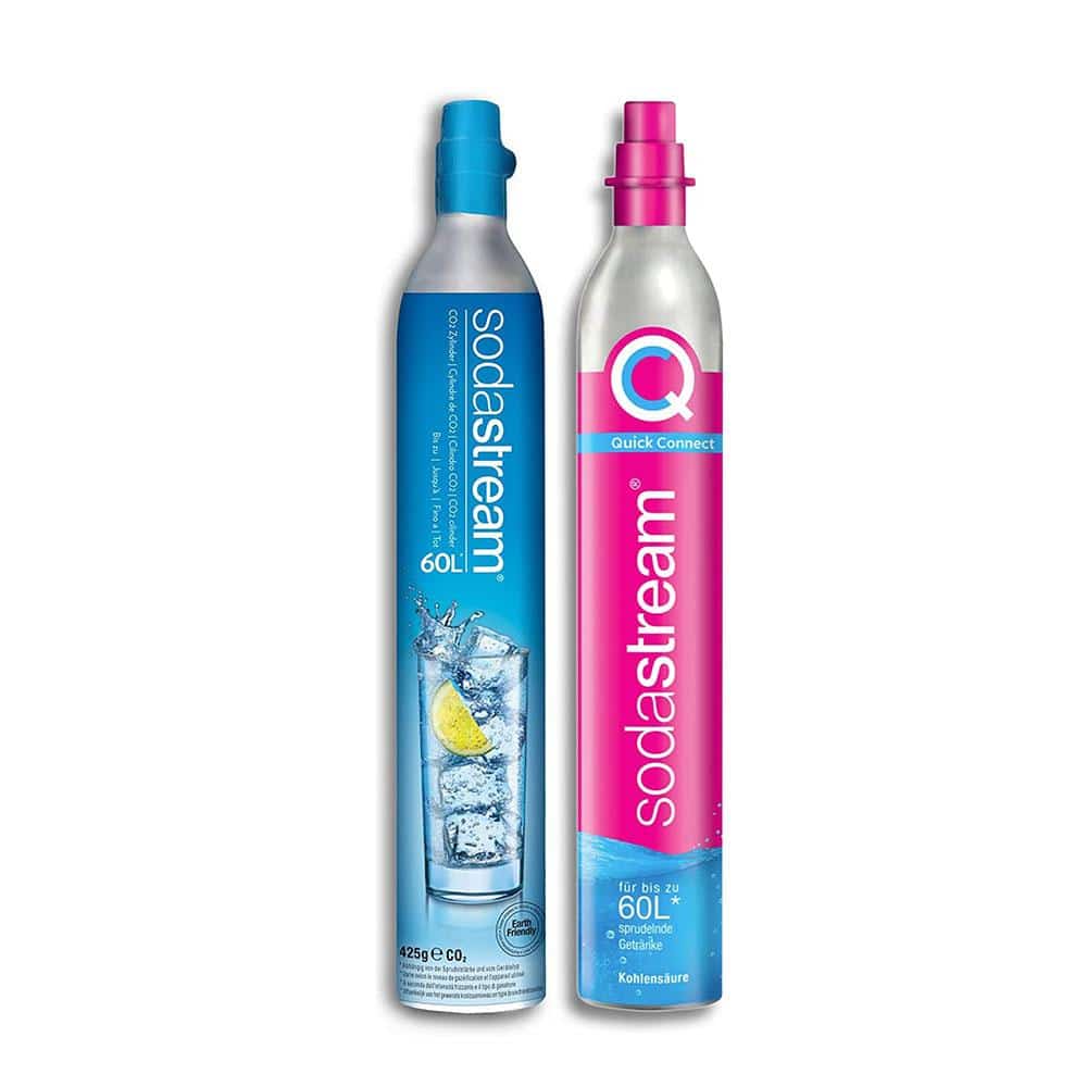 SodaStream Spare Gas Cylinder For Sparkling Water Maker And CO2 Cylinder For Making Fizzy Carbonated Water 60 Litre - Blue/Pink Main image