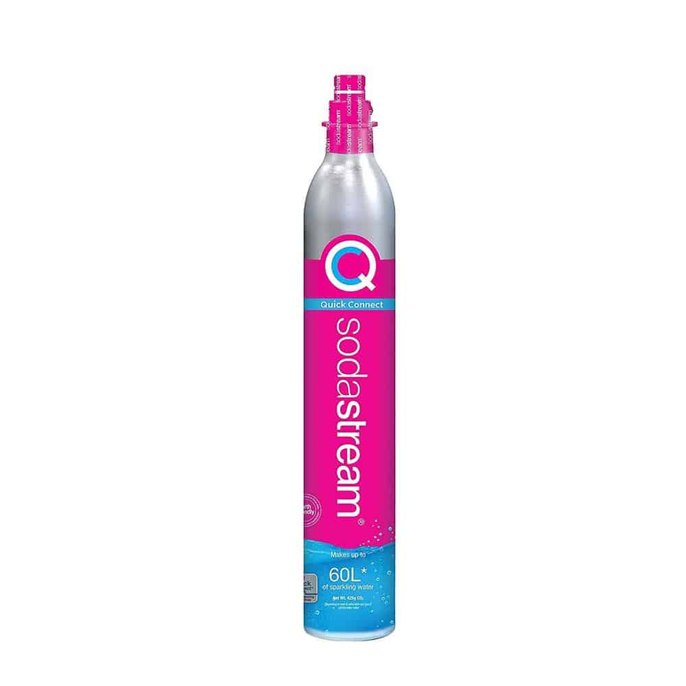 SodaStream Spare Gas Cylinder For Sparkling Water Maker And CO2 Cylinder For Making Fizzy Carbonated Water 60 Litre - Blue/Pink