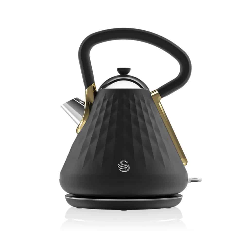 Swan Gatsby Pyramid Kettle 3000 W 1.7 Litre - Black And Gold