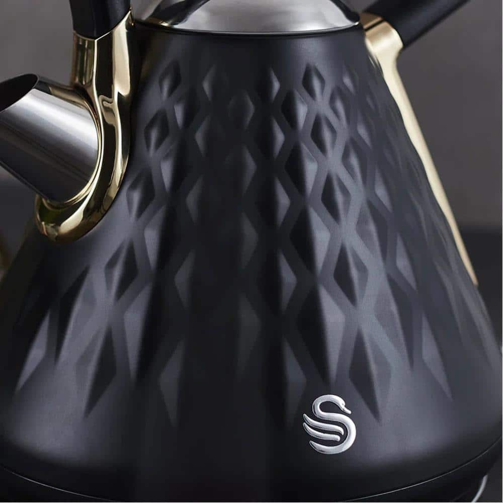 Swan Gatsby Pyramid Kettle 3000 W 1.7 Litre - Black And Gold