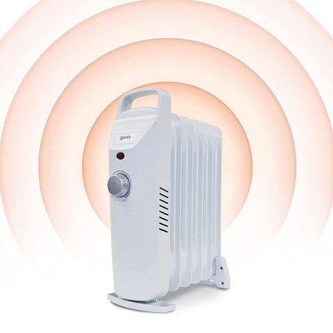 Igenix 7 Fin Oil Filled Radiator With 3 Heat Settings And Overheat Protection 1500W - White - product photo