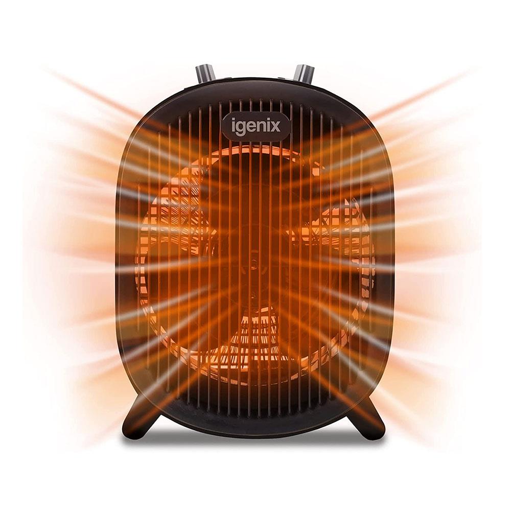 Igenix Upright Fan Heater With 2 Heat And Cool Settings 1000W/2000W - Black Main image