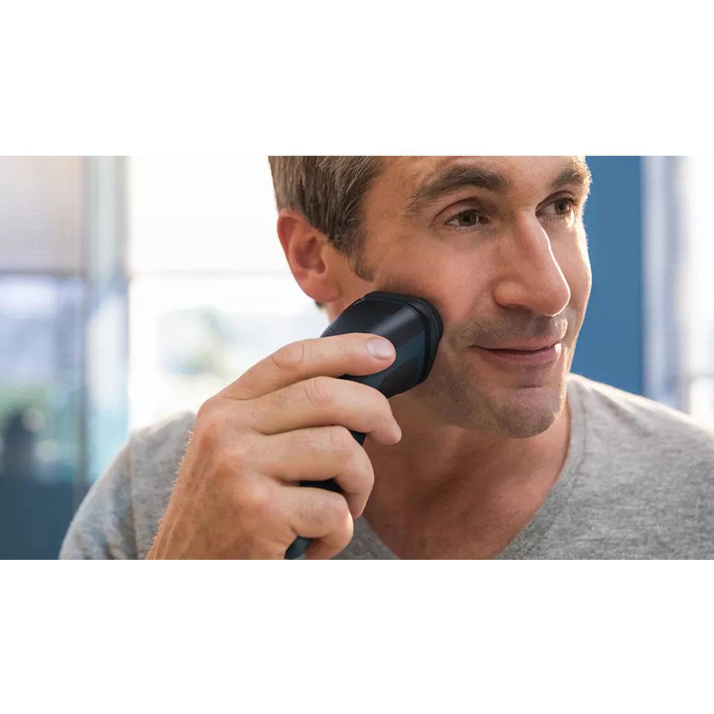 Phillips Shaver Series 1000 Dry Electric Shaver Flex Heads Cordless Fully Washable - Deep Grey