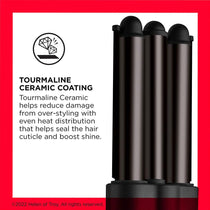 Revlon Wave Master Jumbo Waver Faster Styling With 3 Jumbo Barrels 30 Heat Settings - Black
