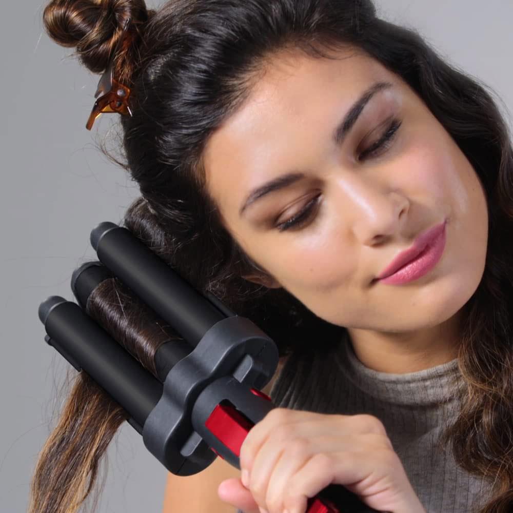 Revlon Wave Master Jumbo Waver Faster Styling With 3 Jumbo Barrels 30 Heat Settings - Black