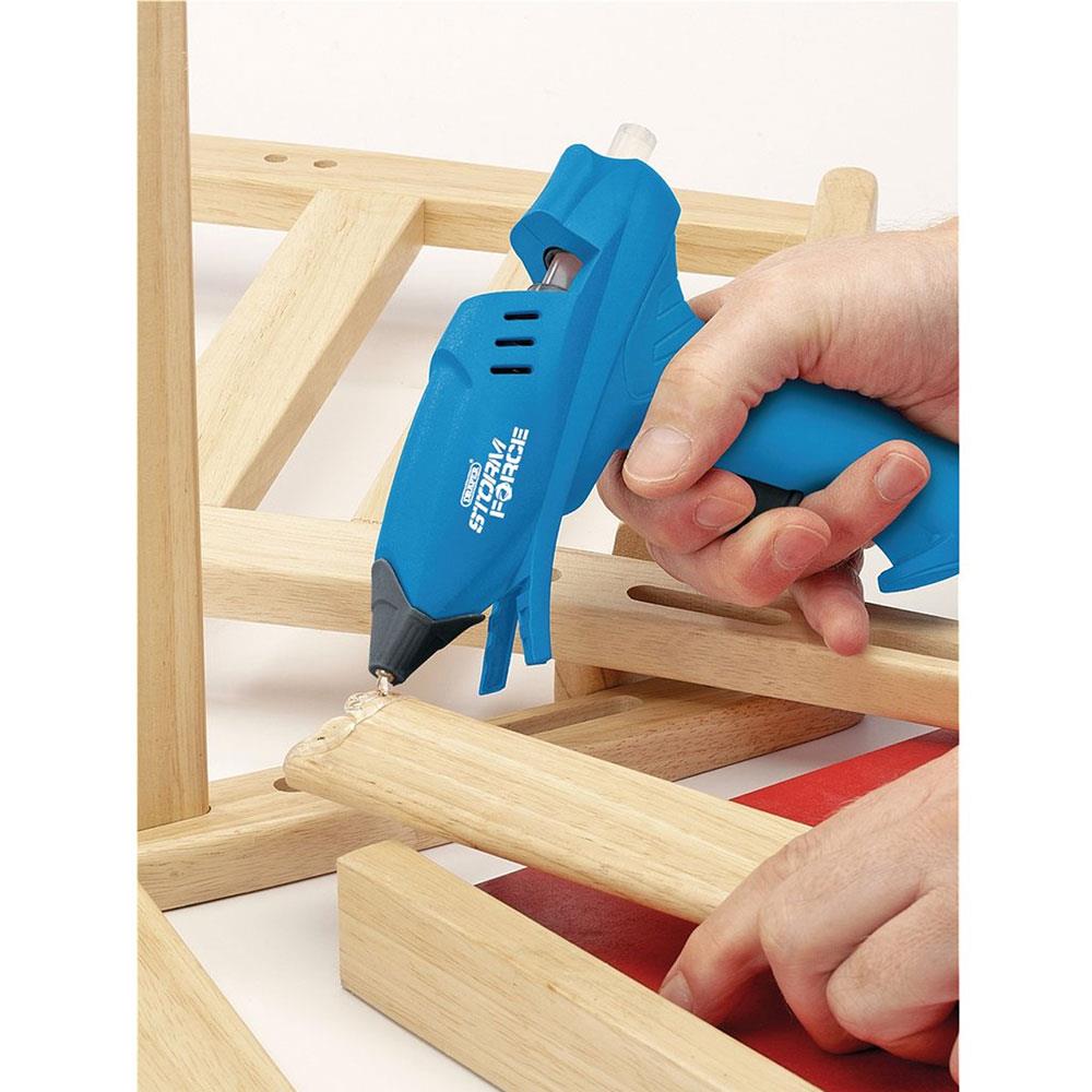 Draper Storm Force Glue Gun With 6 Glue Sticks 100W 240V - Blue