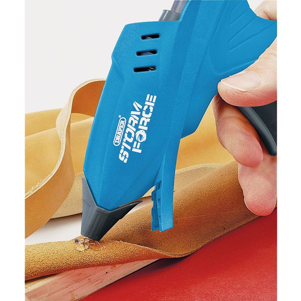 Draper Storm Force Glue Gun With 6 Glue Sticks 100W 240V - Blue