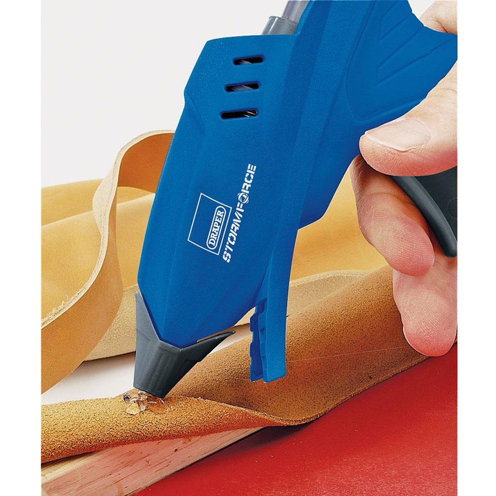 Draper Storm Force Glue Gun With 6 Glue Sticks 100W 240V - Blue