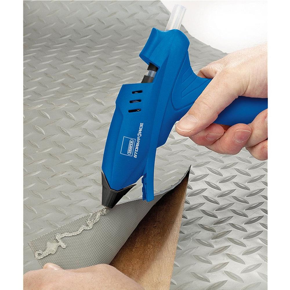 Draper Storm Force Glue Gun With 6 Glue Sticks 100W 240V - Blue
