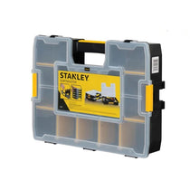 Stanley Sort Master Organiser Tool Box For Tools Small Parts Adjustable Compartments - Black/Yellow